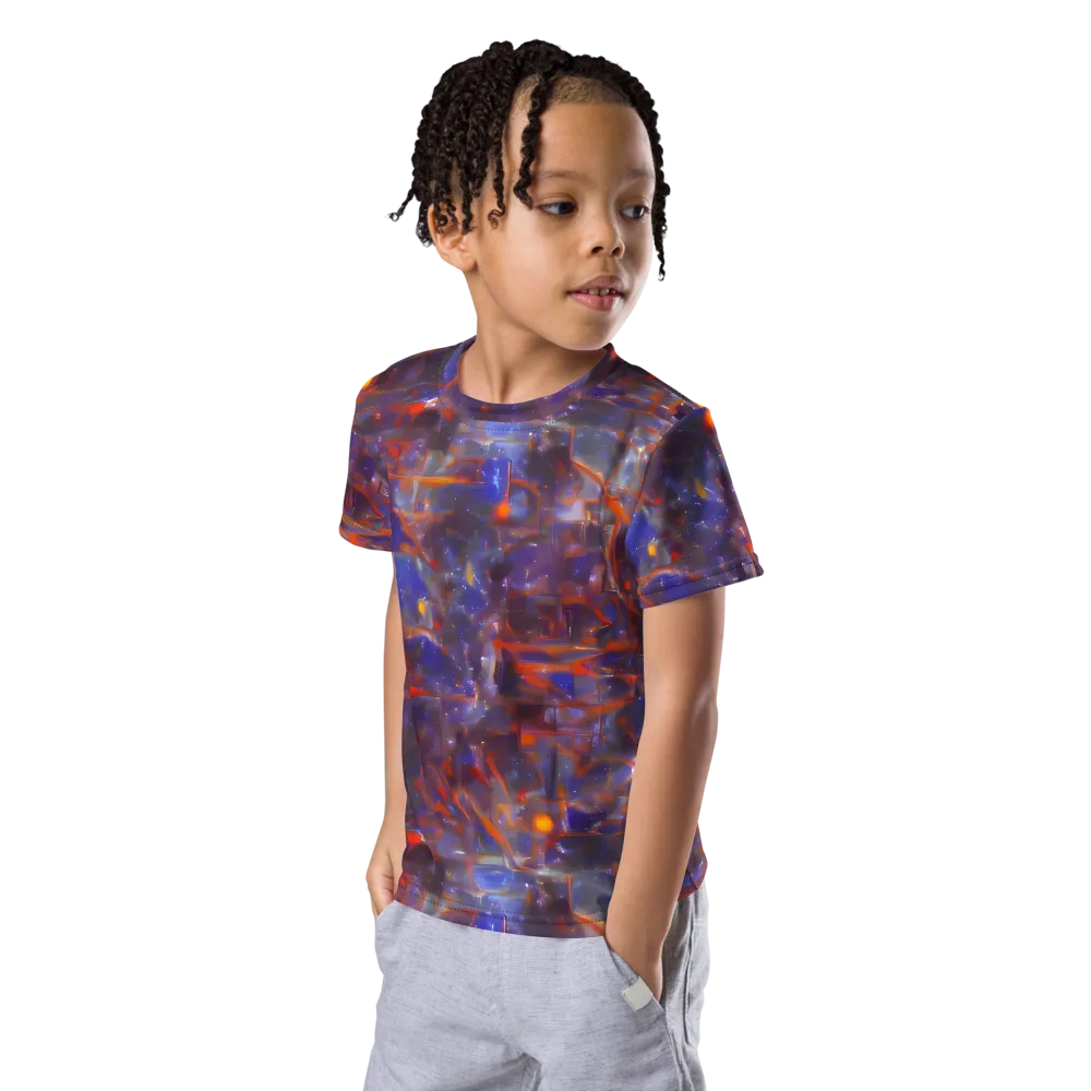 Chromatic Frenzy on Kids Crew Neck T-Shirt — Left Front