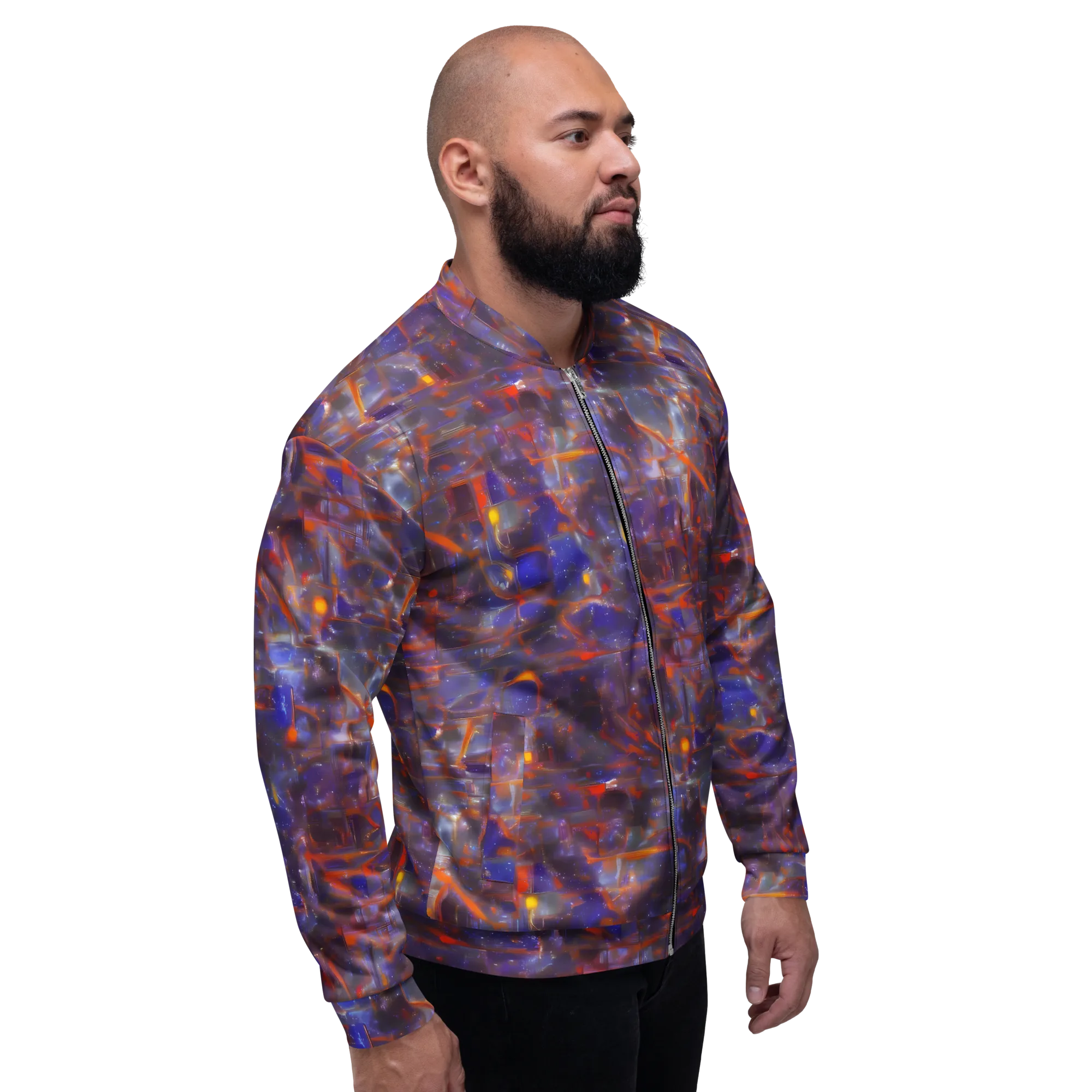 Chromatic Frenzy on Bomber Jacket — Right