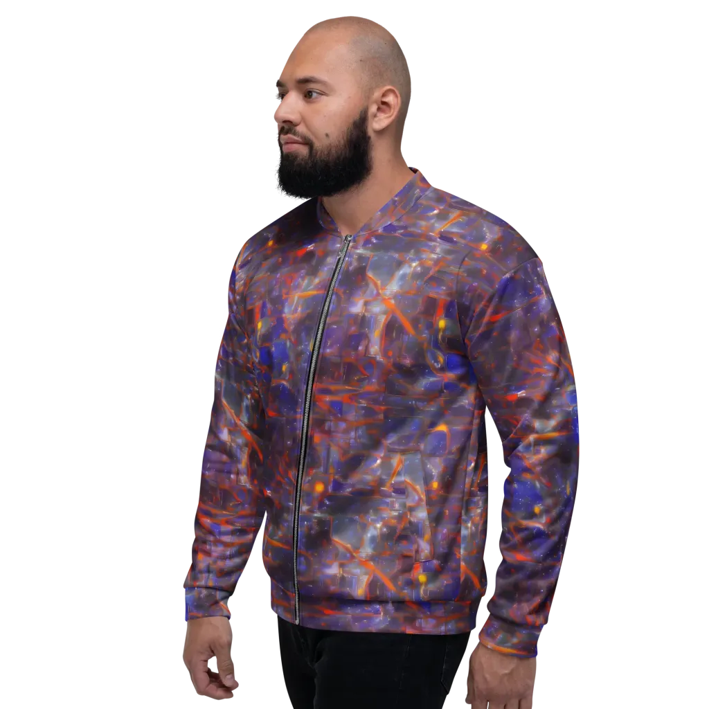 Chromatic Frenzy on Bomber Jacket — Left