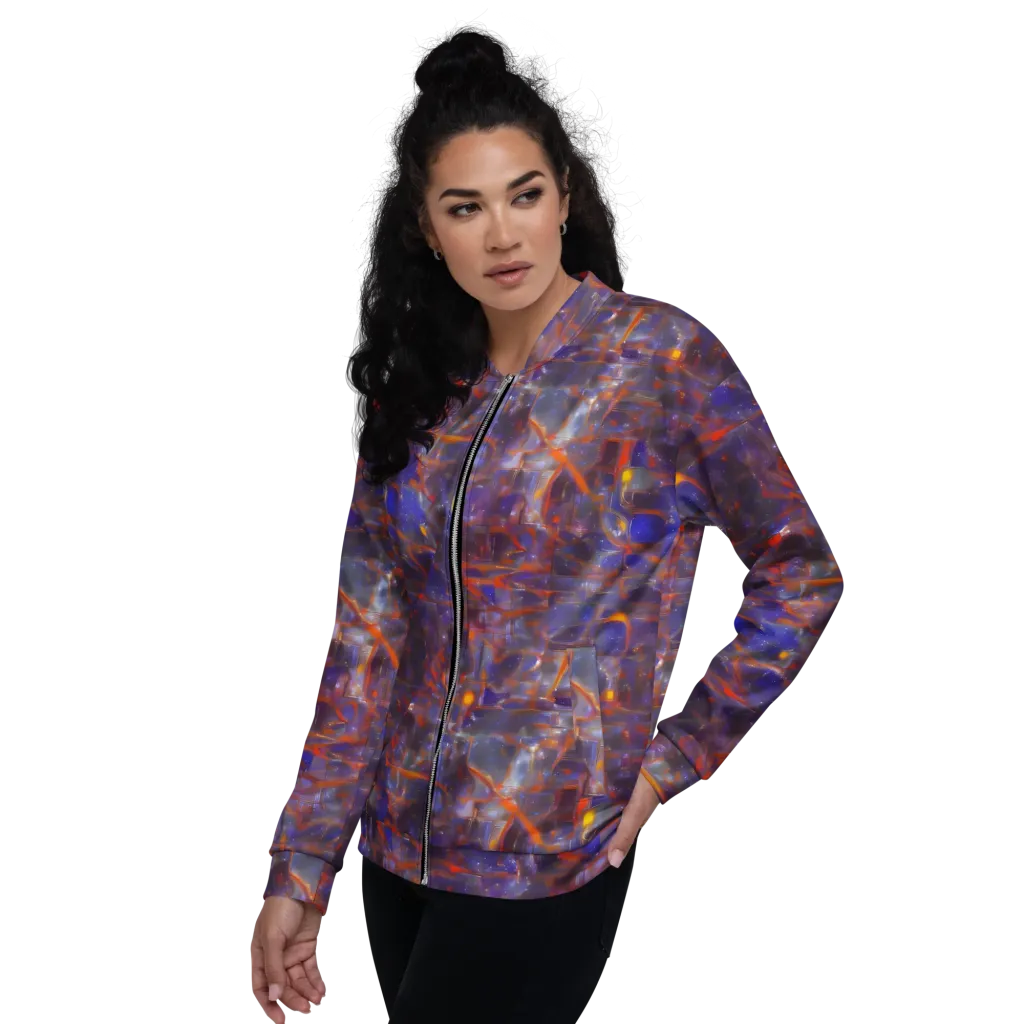 Chromatic Frenzy on Bomber Jacket — Left