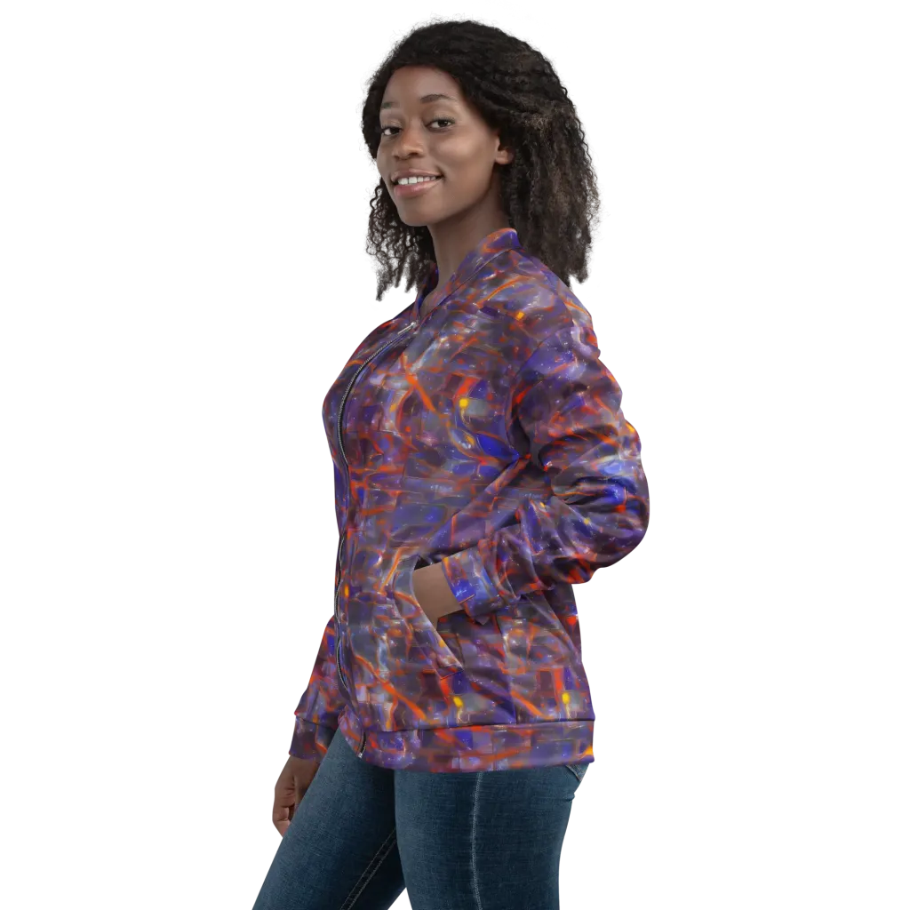 Chromatic Frenzy on Bomber Jacket — Left