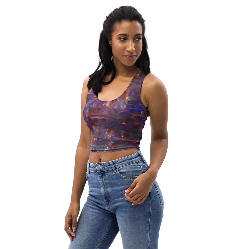 Chromatic Frenzy on Crop Top — Left Front