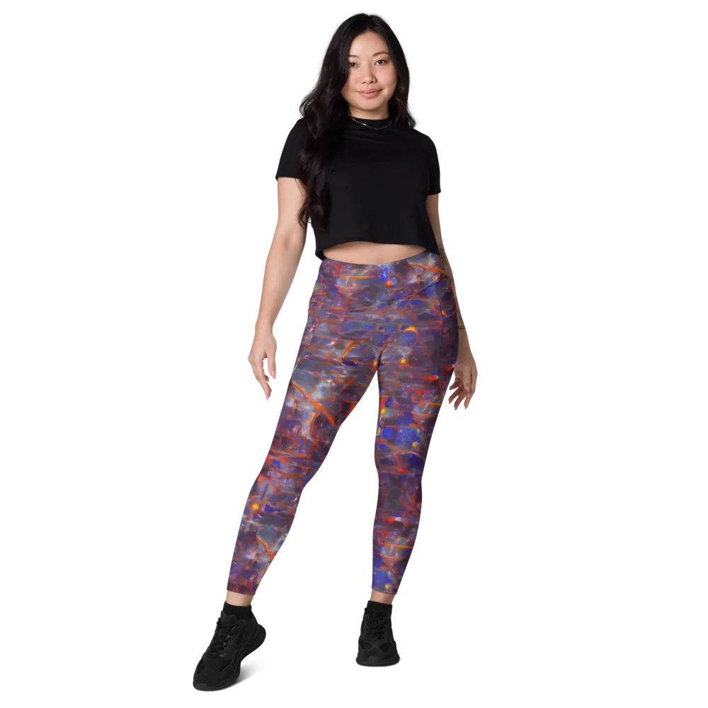 Chromatic Frenzy on Leggings with Pockets — Front