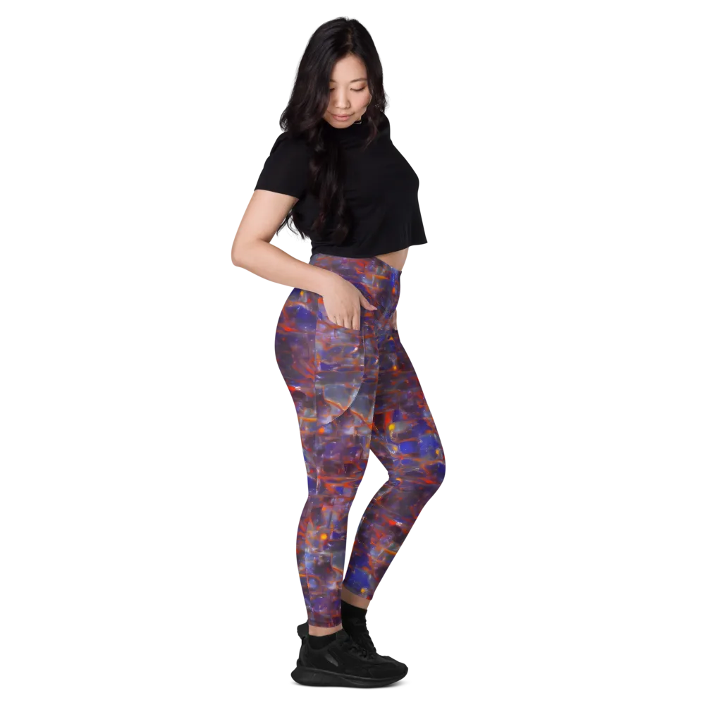 Chromatic Frenzy on Leggings with Pockets — Right