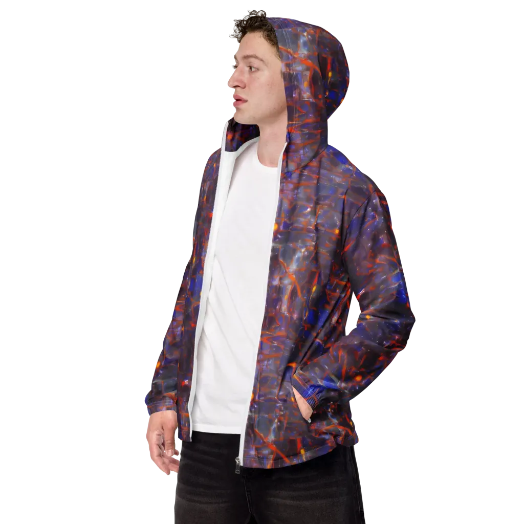 Chromatic Frenzy on Men's Windbreaker — Left Front