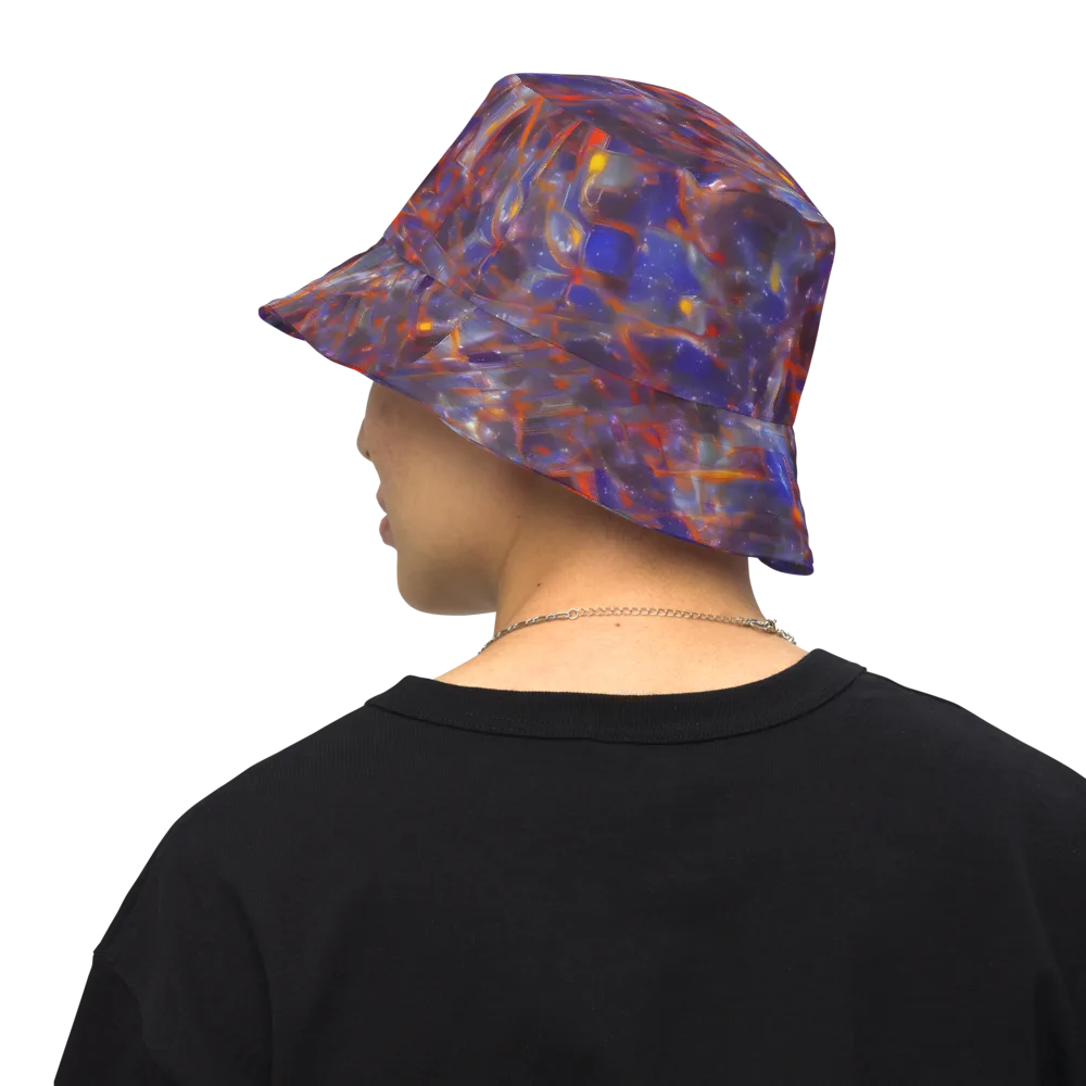 Chromatic Frenzy on Reversible Bucket Hat — Back Inside