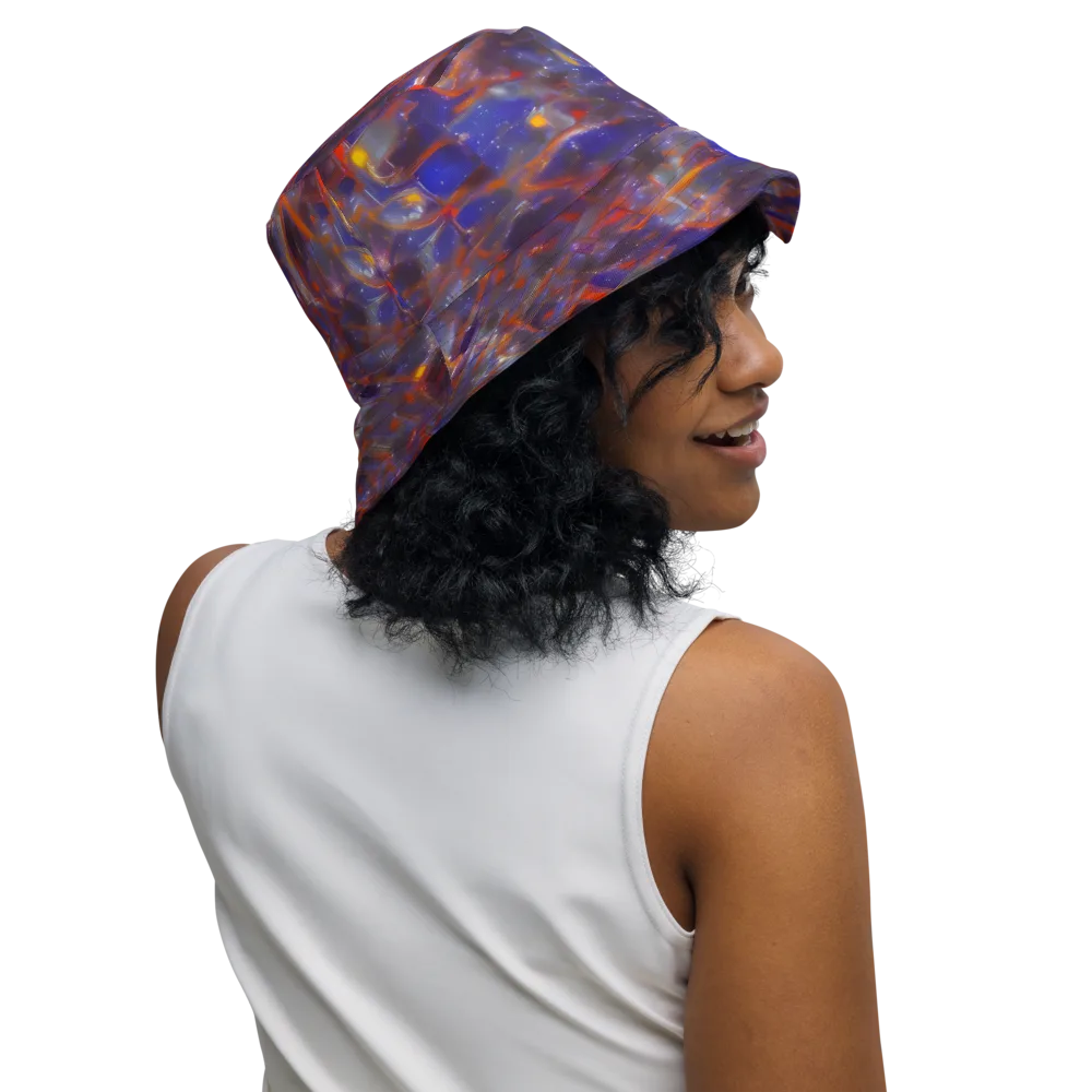 Chromatic Frenzy on Reversible Bucket Hat — Right Outside