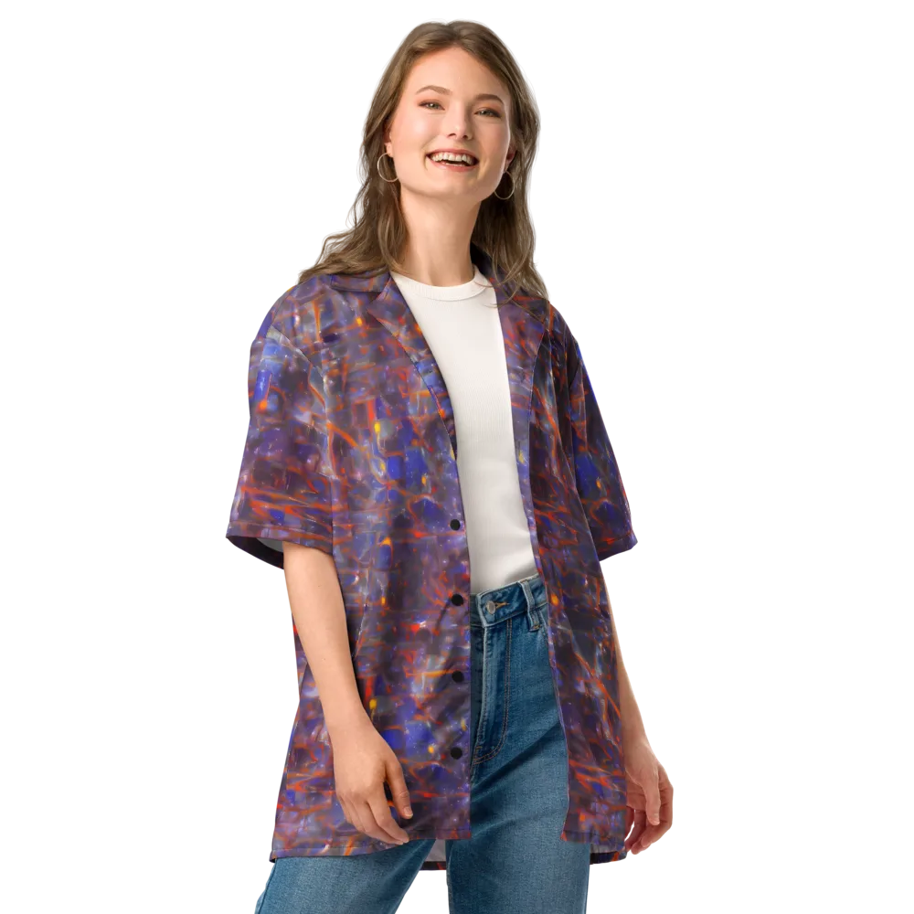 Chromatic Frenzy on Button Shirt — Front