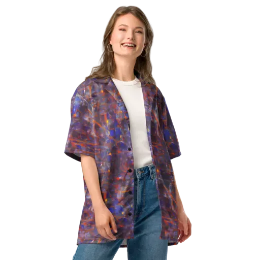 Chromatic Frenzy on a Button Shirt