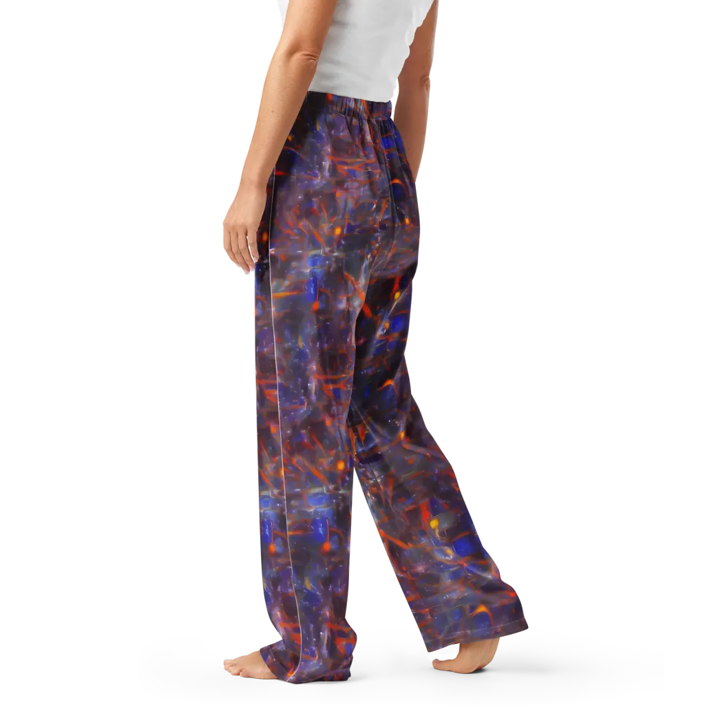 Chromatic Frenzy on Women's Pajama Pants — Left