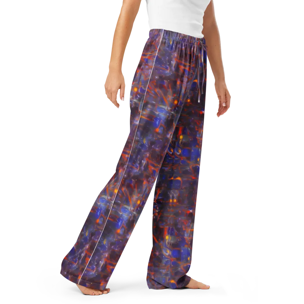 Chromatic Frenzy on Women's Pajama Pants — Right Front