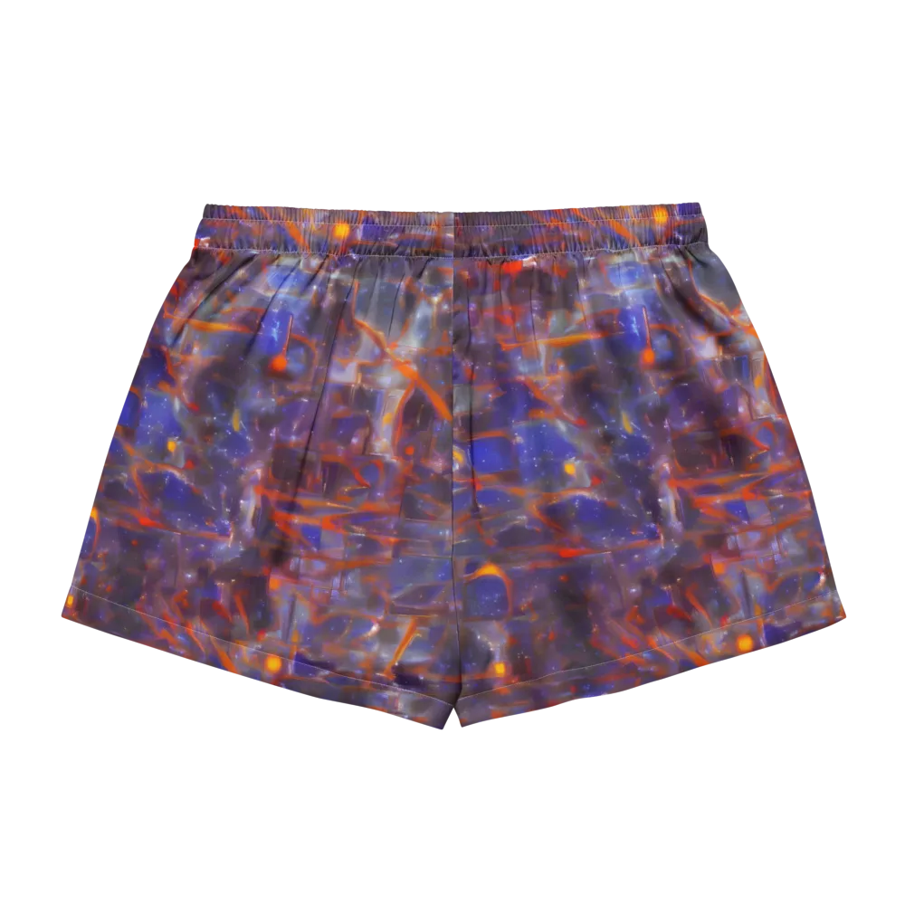 Chromatic Frenzy on Women's Pajama Shorts — Back
