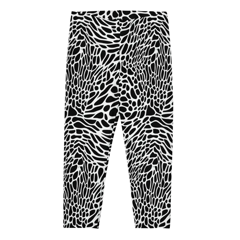 Monochrome Mystique on Capri Leggings — Front