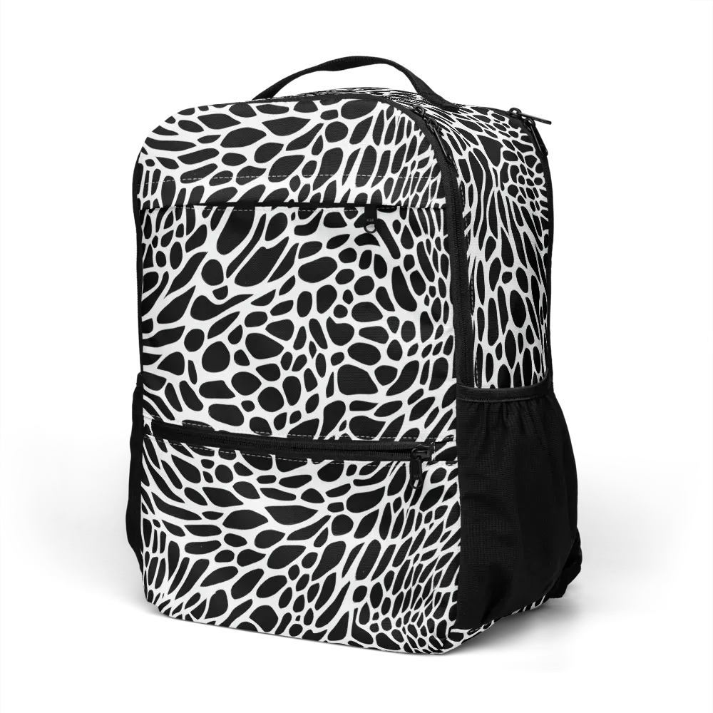 Monochrome Mystique on Utility Backpack — Left Front