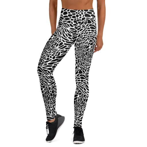 Monochrome Mystique on a Yoga Leggings