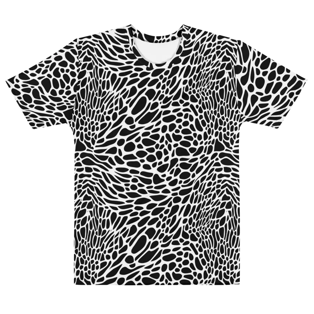 Monochrome Mystique on Men's Cotton Crew Neck T-Shirt — Front
