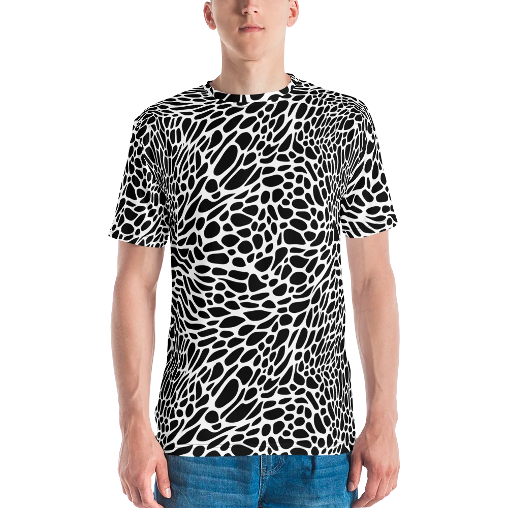Monochrome Mystique on Men's Crew Neck T-Shirt — Front