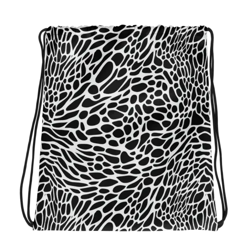 Monochrome Mystique on a Drawstring Bag