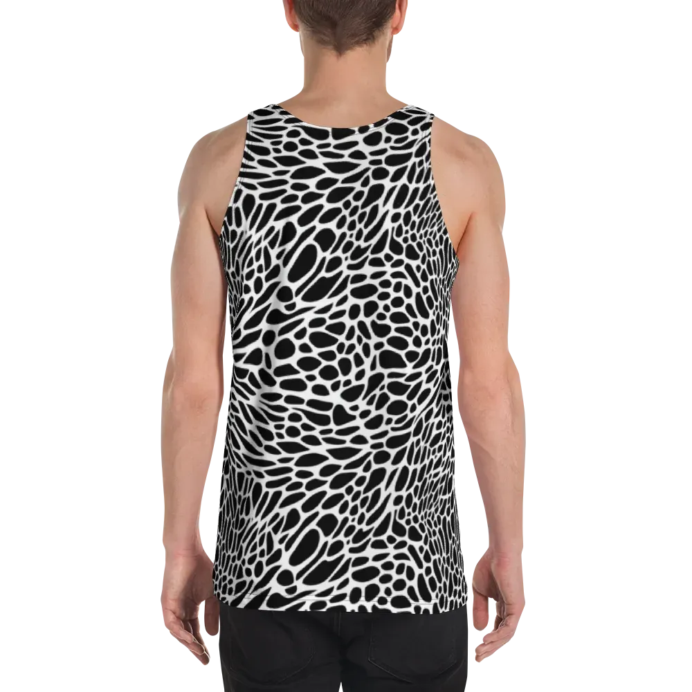Monochrome Mystique on Men's Tank Top — Back
