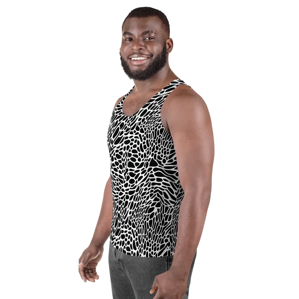 Monochrome Mystique on Men's Tank Top — Left Front