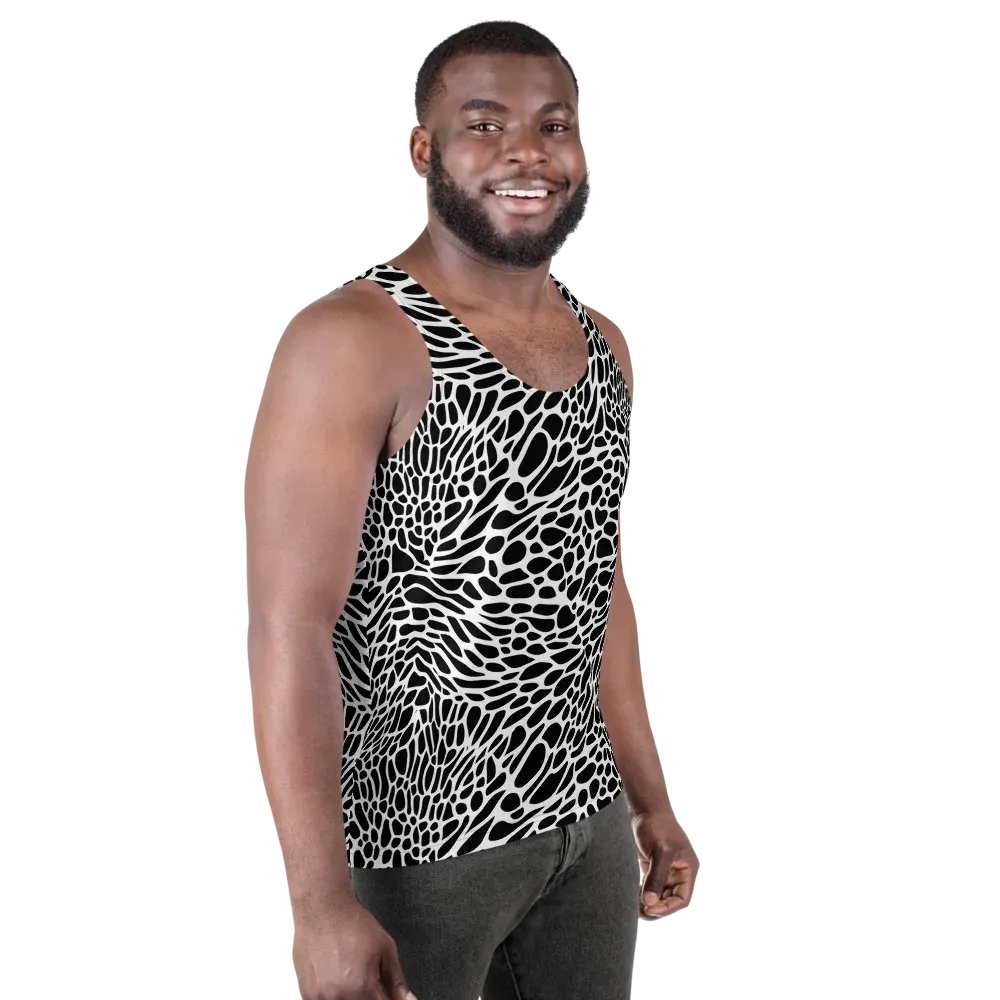 Monochrome Mystique on Men's Tank Top — Right Front
