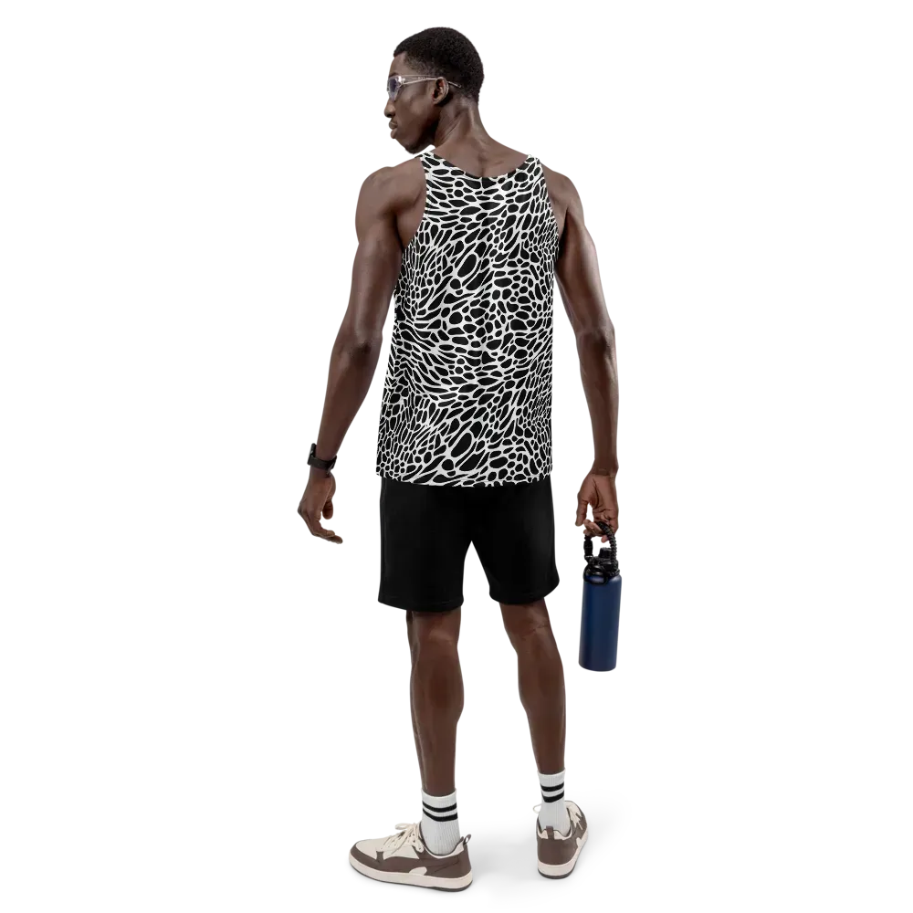 Monochrome Mystique on Men's Tank Top — Back