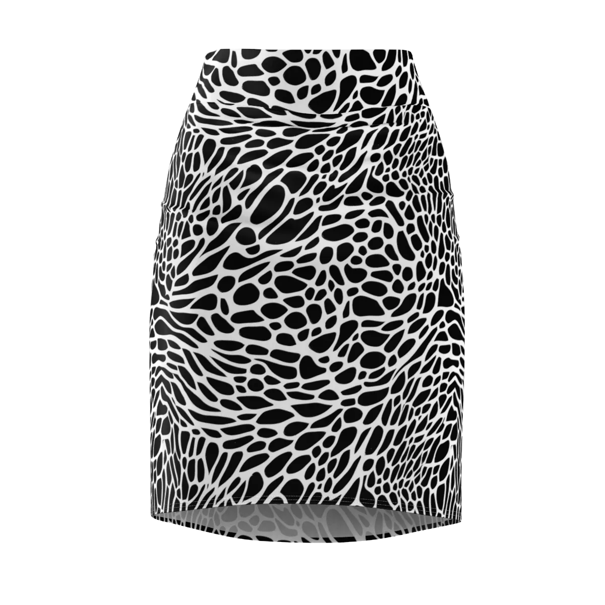 Monochrome Mystique on Pencil Skirt — Front