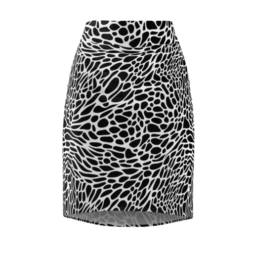 Monochrome Mystique on a Pencil Skirt