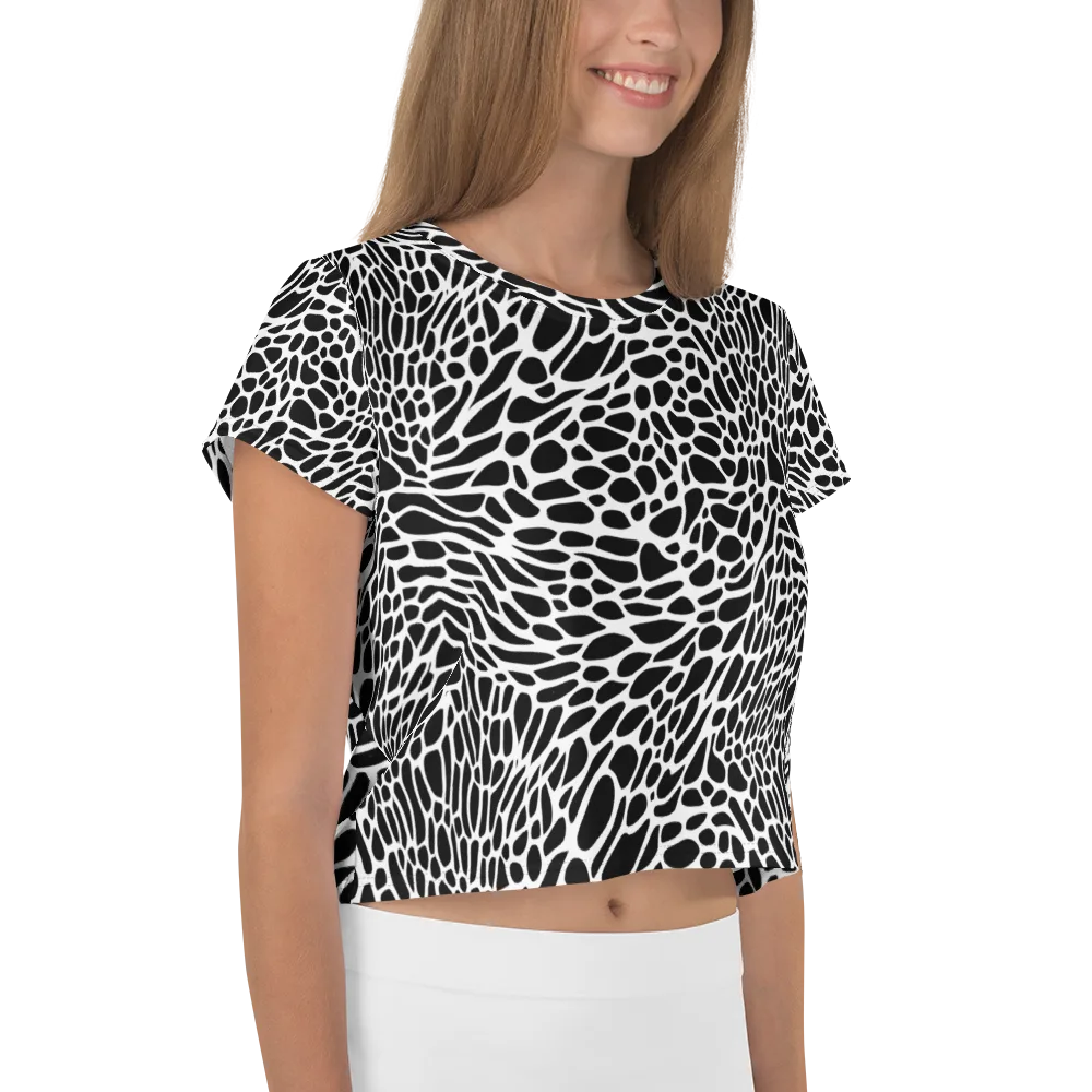 Monochrome Mystique on Crop Tee — Right