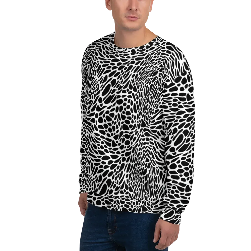 Monochrome Mystique on Sweatshirt — Left Front