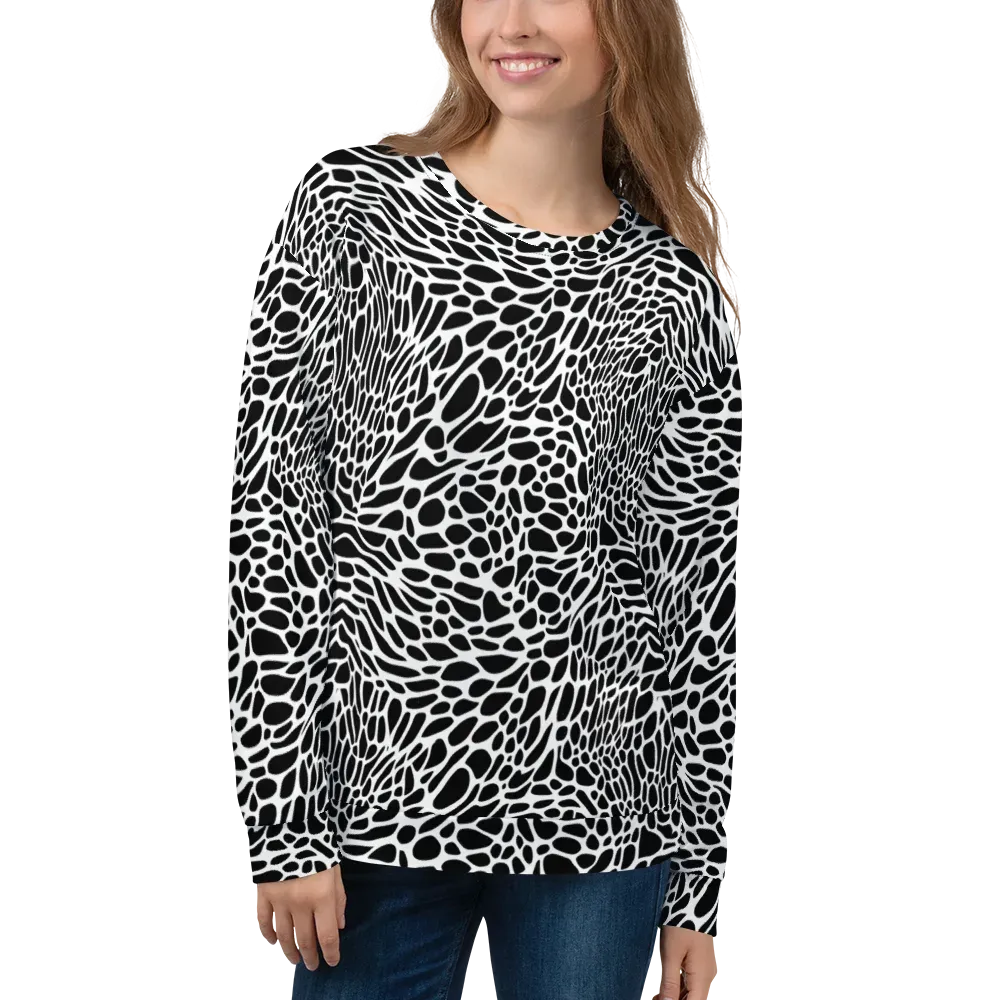 Monochrome Mystique on Sweatshirt — Front