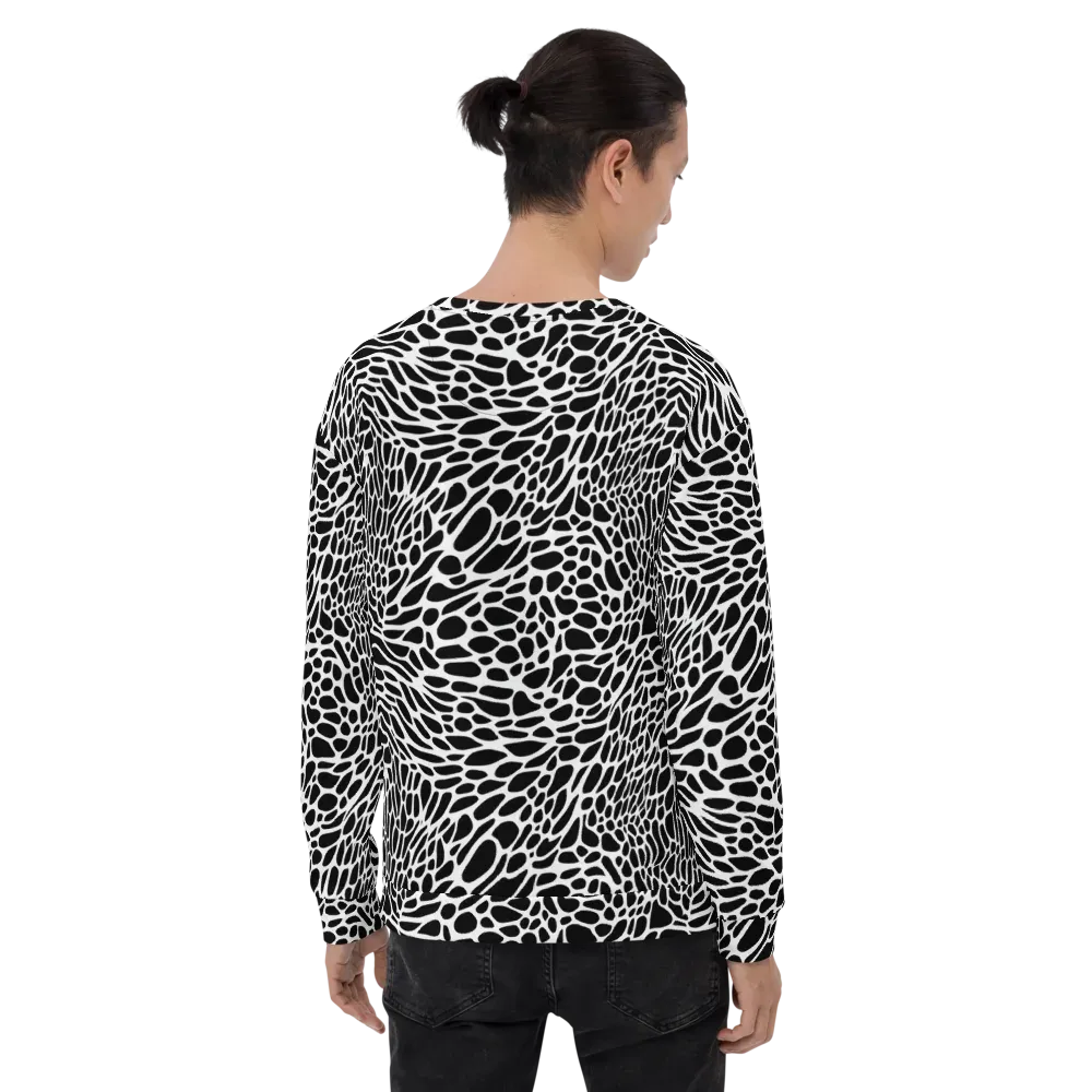 Monochrome Mystique on Sweatshirt — Back