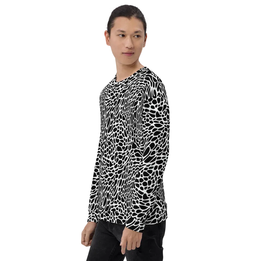 Monochrome Mystique on Sweatshirt — Left Front