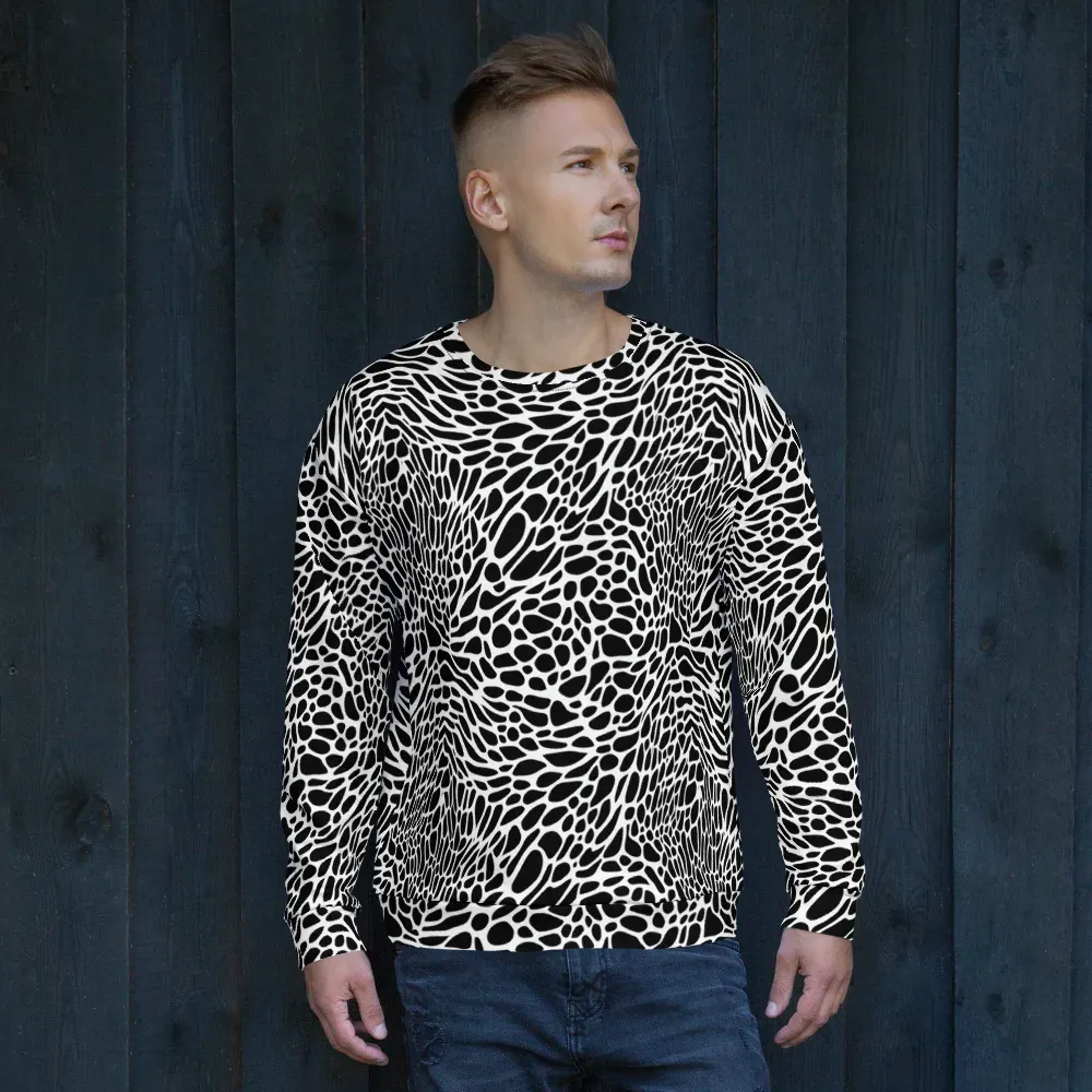 Monochrome Mystique on Sweatshirt — Front