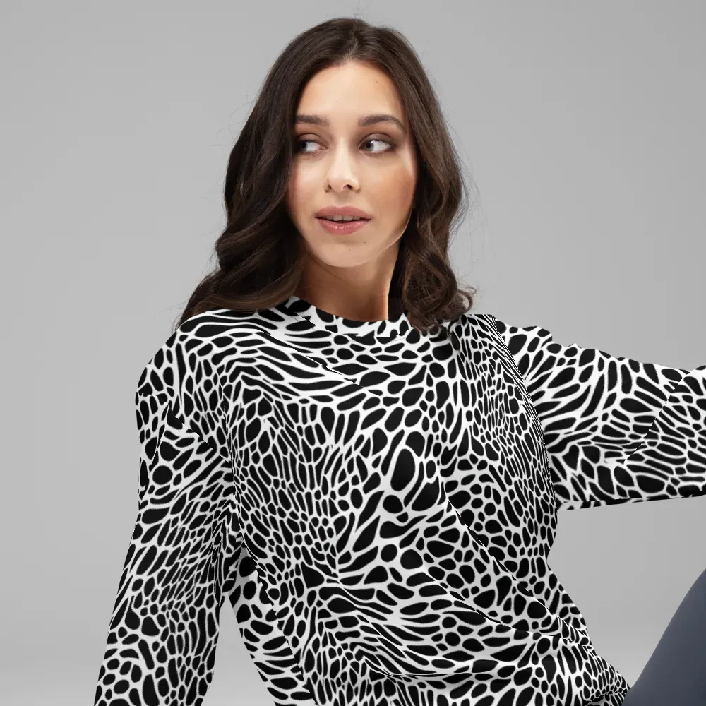 Monochrome Mystique on Sweatshirt — Right Front
