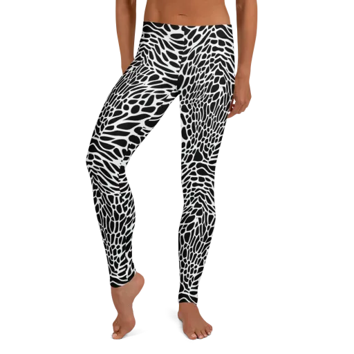 Monochrome Mystique on a Leggings