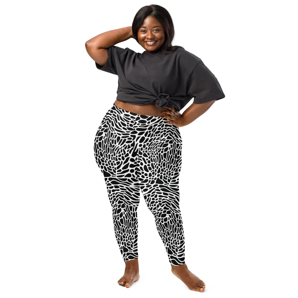 Monochrome Mystique on Leggings — Front
