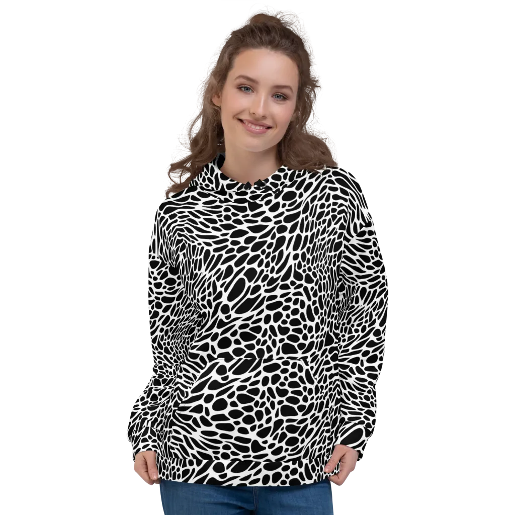 Monochrome Mystique on Hoodie — Front