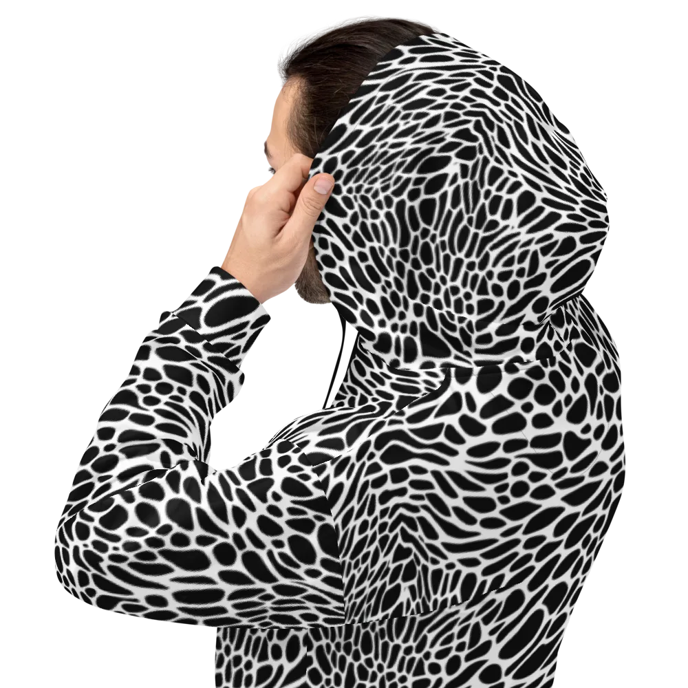 Monochrome Mystique on Hoodie — Back