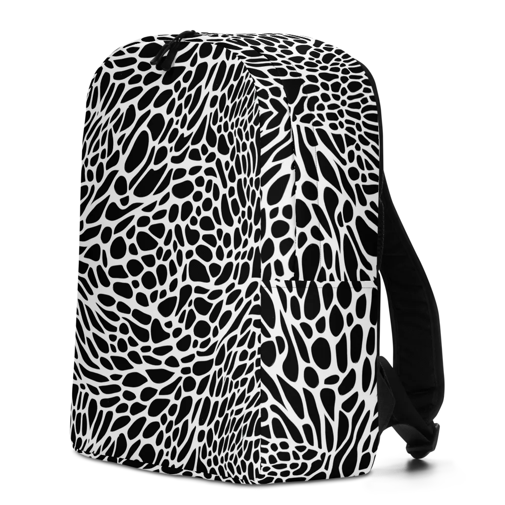Monochrome Mystique on Minimalist Backpack — Left