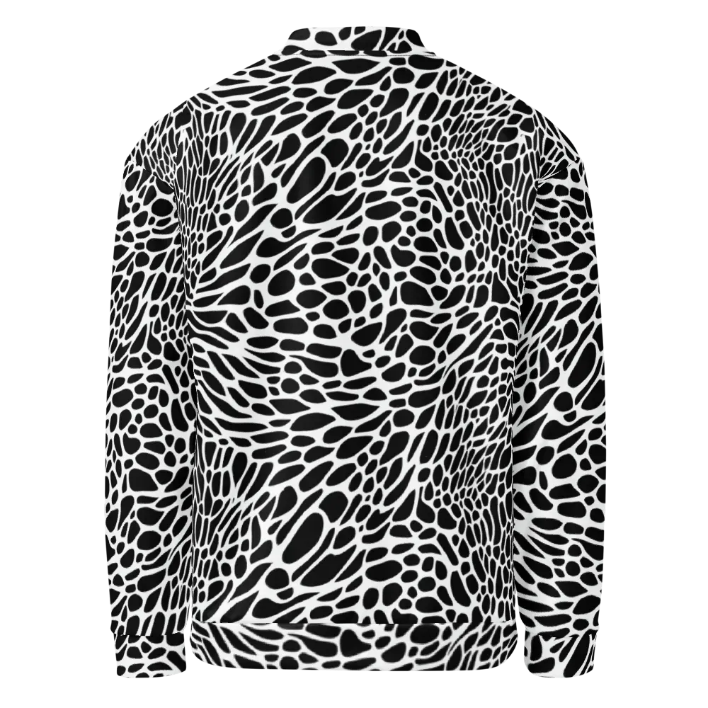 Monochrome Mystique on Bomber Jacket — Back