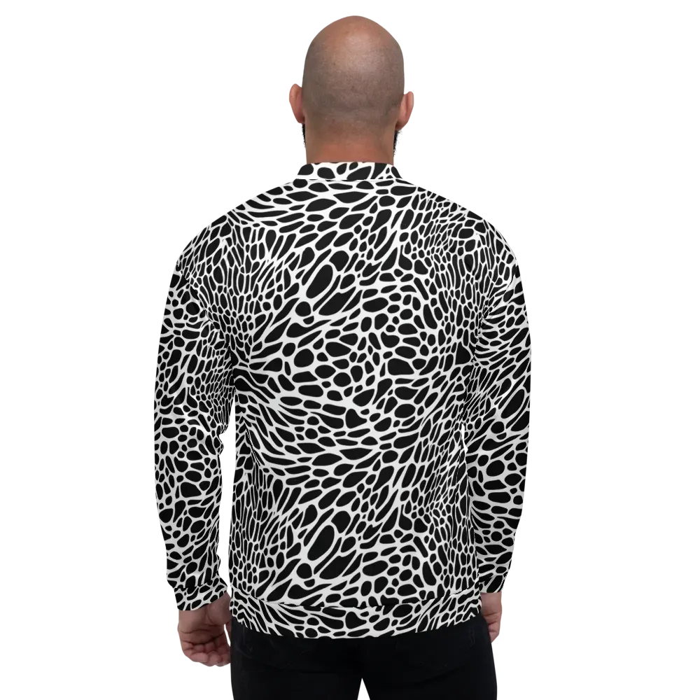 Monochrome Mystique on Bomber Jacket — Back