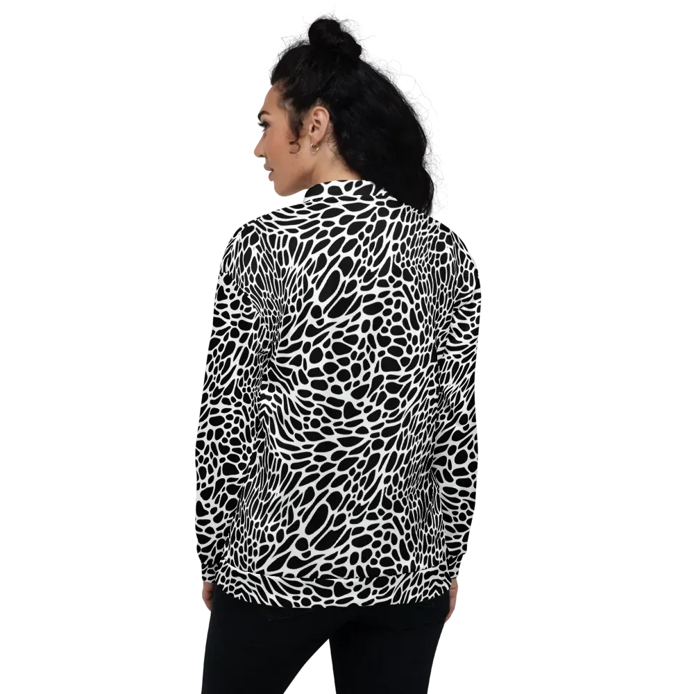 Monochrome Mystique on Bomber Jacket — Back