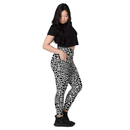 Monochrome Mystique on a Leggings with Pockets