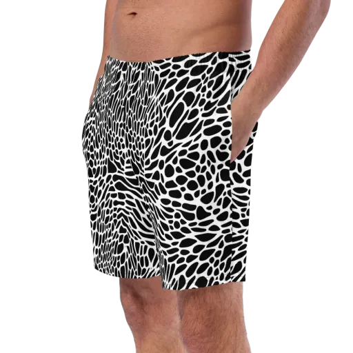 Monochrome Mystique on a Swim Trunks