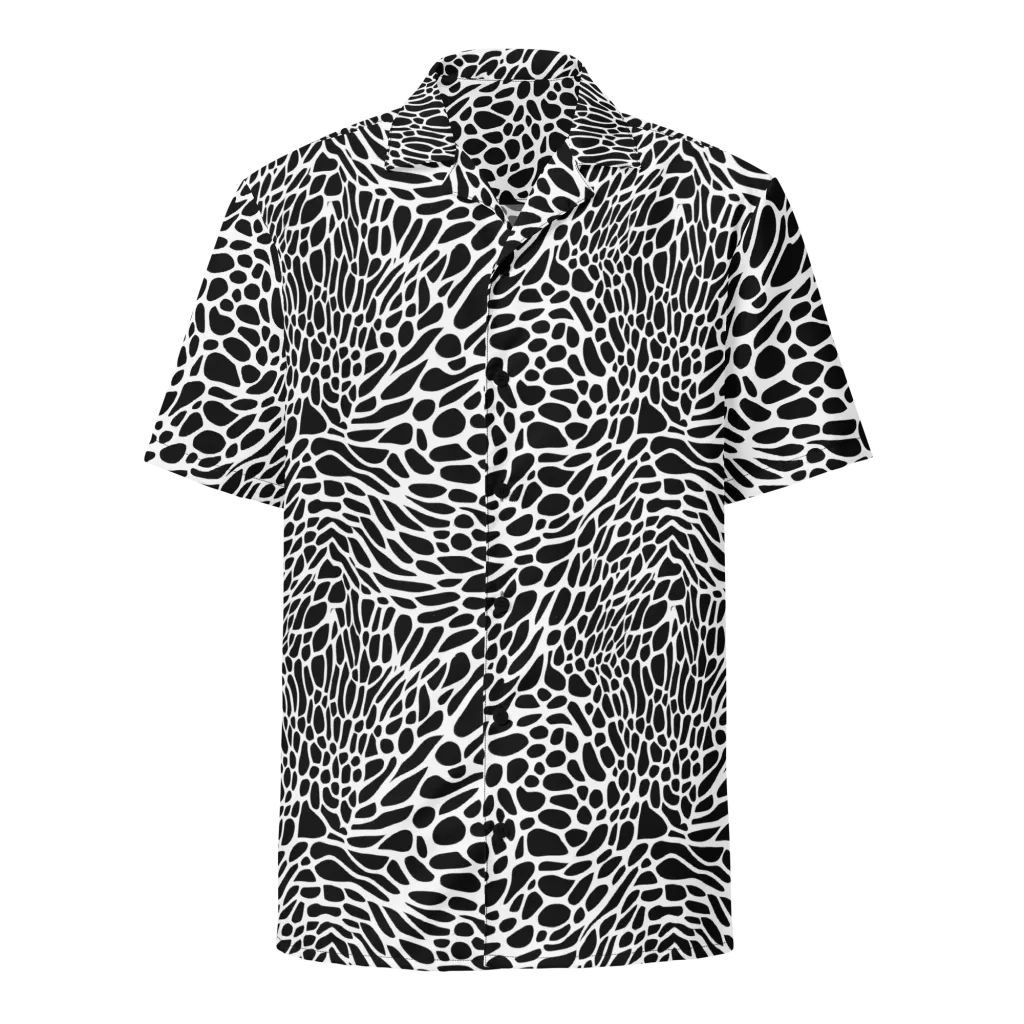 Monochrome Mystique on Button Shirt — Front