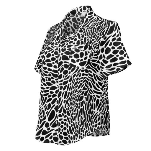Monochrome Mystique on a Women's Short Sleeve Pajama Top