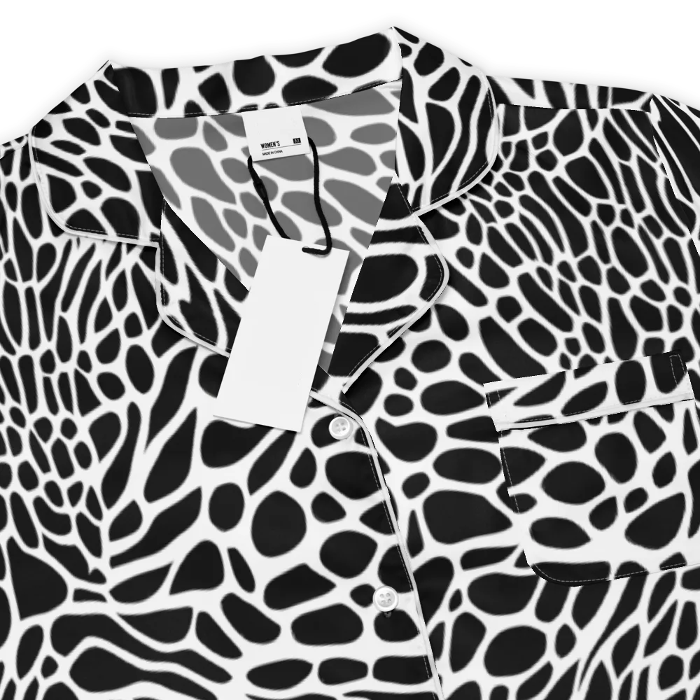 Monochrome Mystique on Women's Short Sleeve Pajama Top — Product details