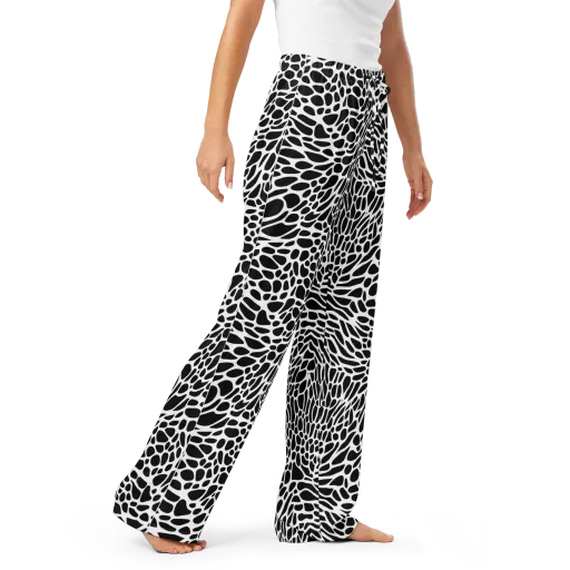 Monochrome Mystique on a Women's Pajama Pants