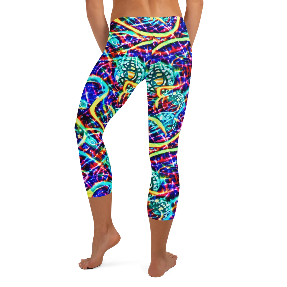 Fynesian Galaxy on Capri Leggings — Back